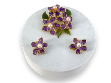 Swoboda Floral Demi-Parure