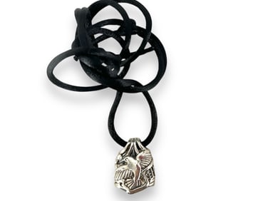 Gordon R. Barnett GRB Sterling Silver Bell Pendant on Cord