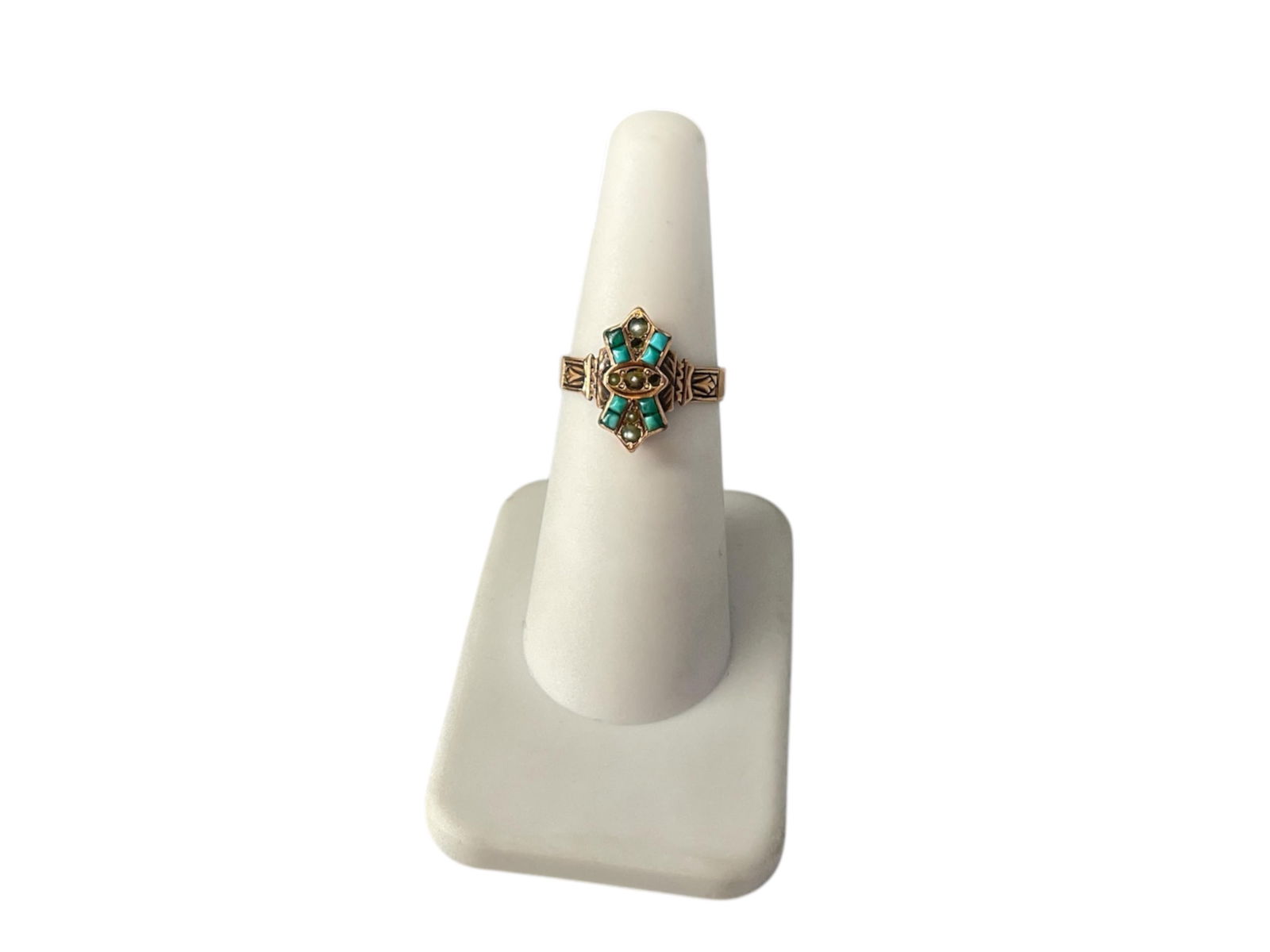 10k Antique Victorian Ring (Missing Seed Pearls) (1 of 5)