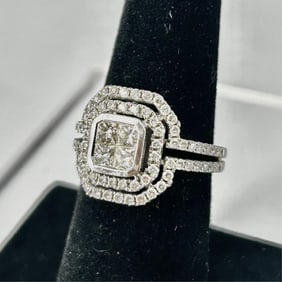 14kt White Gold Diamond Ring