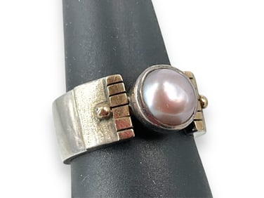 Well Crafted Sterling Silver & MabÈ Pearl Ring