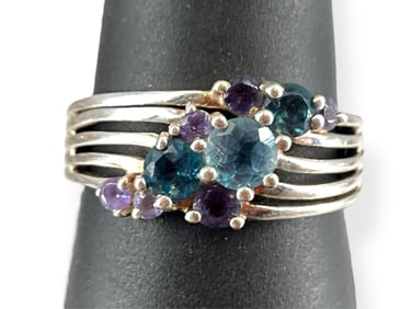 Sterling Silver and Semi-Precious Stones Ring