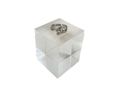 14k White Gold Diamond Bypass Ring