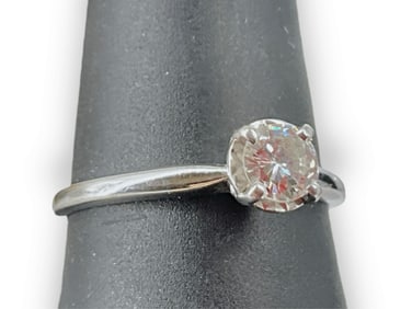 Diamond Solitaire Ring in 14k White Gold