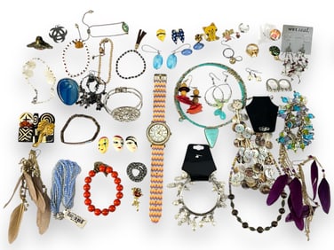 Box Lot Of Modern Jewelry & Accessories