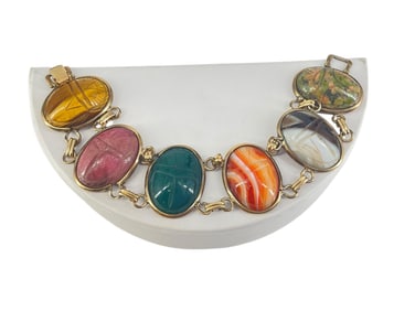 Gold-Filled Scarab Bracelet