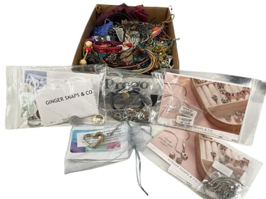 Box Lot Of Jewelry & Accessories