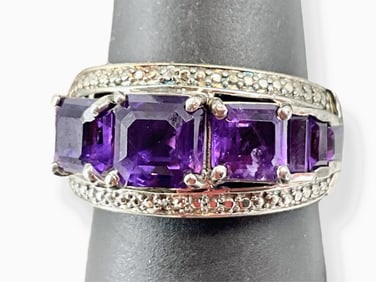 Sterling Silver and Semi-Precious Stones Ring