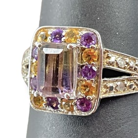 Sterling Silver and Semi-Precious Stones Ring