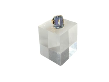 Retro 14k Yellow Gold Large Spinel Dinner Ring