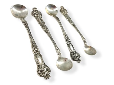Four Sterling Silver Salt Spoons