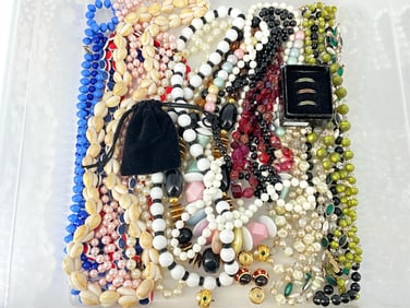 Over 12 Fashion Vintage Necklaces - One Signed "Joan Rivers," a Joan Rivers Ring Set and More