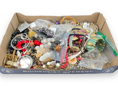 Box Lot Of Jewelry & Accessories