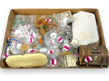 Box Lot of Jewelry and Accessories