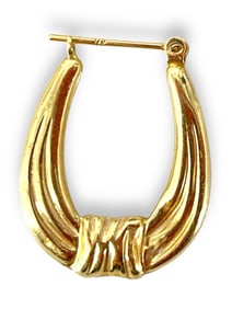 Single 14k y/g Hoop Earring - Scrap?