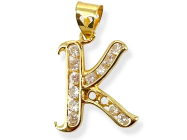 18k Pendant - "K" Initial - For Repair or Scrap