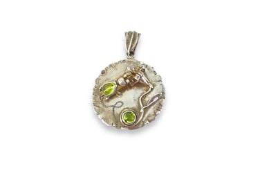 Sterling Silver and Peridot Stone Pendant