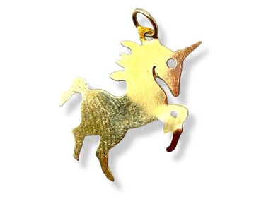 14kt Yellow Gold Unicorn Pendant