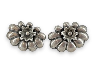 Sterling Silver Flower Earrings