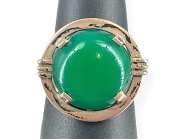 Sterling Silver Green Carnelian Ring