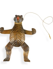 Carved Wooden Bear Decoration