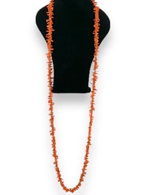 Vintage, Long, Branch Coral Necklace