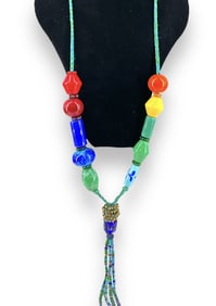 Glass Necklace With Oversized Beads