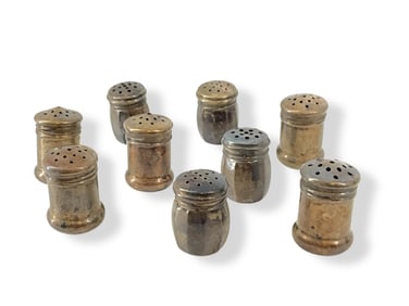 Nine Hallmarked "Sterling" Antique Salt Containers #1