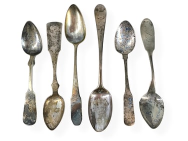 Six Early Silver Spoons