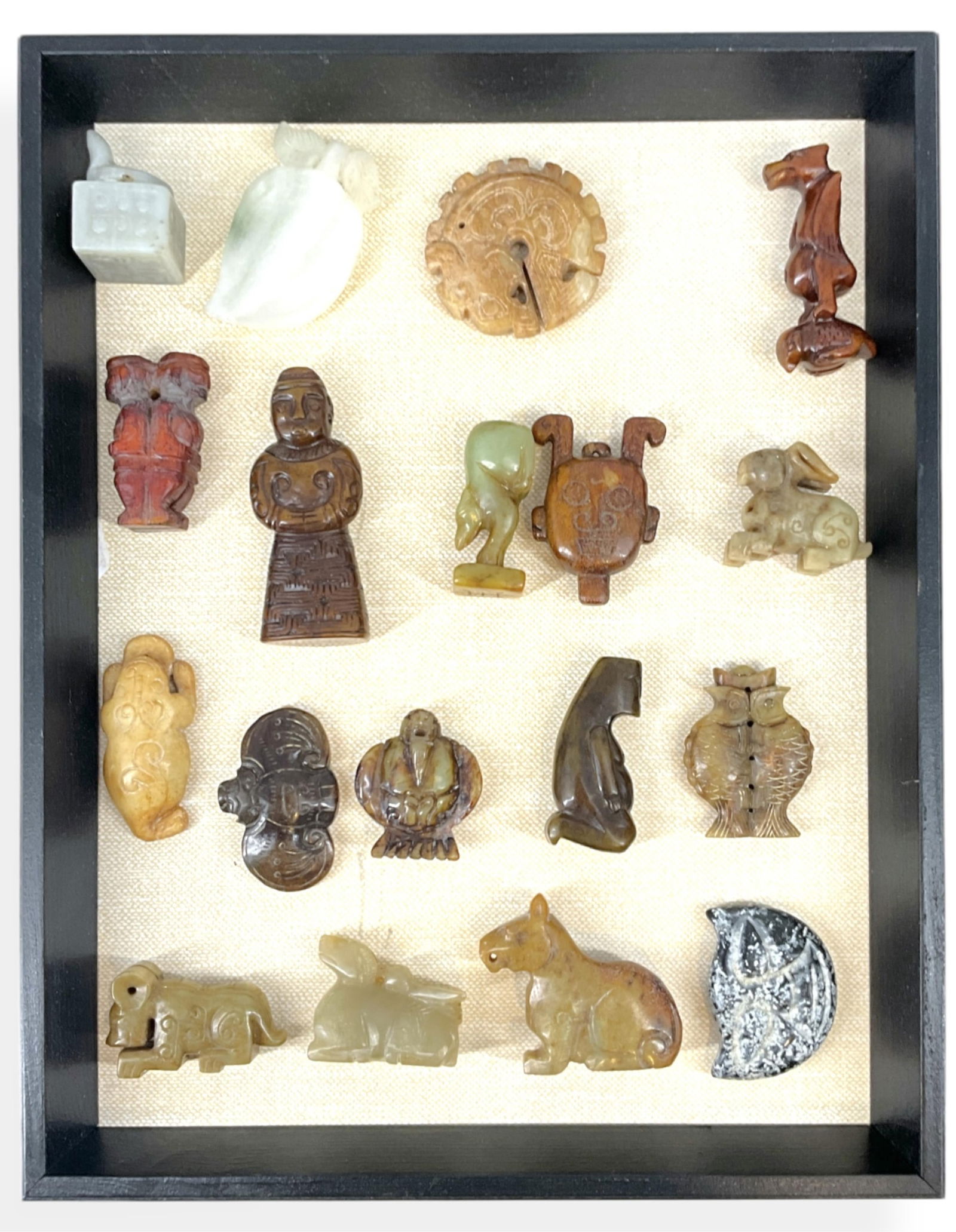 Assortment of Carved Stone Figurines and Pendants (1 of 19)