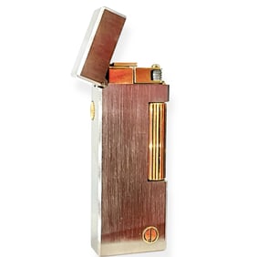 Dunhill Rollagas Lighter - Brushed Palladium and Gold Plate