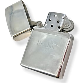 Vintage Branded "Zippo" Lighter Marked "Sterling" w/Monogram