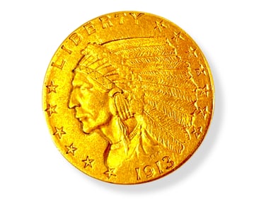 1913-P $2.50 Gold Indian Head Quarter Eagle Coin