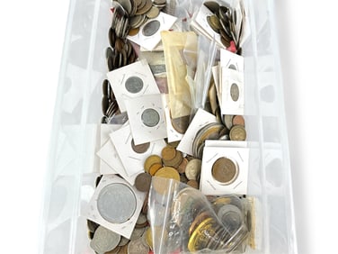 Assortment of U.S. and Foreign Coins + Tokens