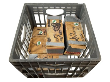 Lincoln Memorial One-Cent Coins in Milk Crate