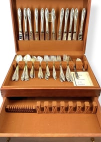 Sterling Silver Flatware Set in Chest