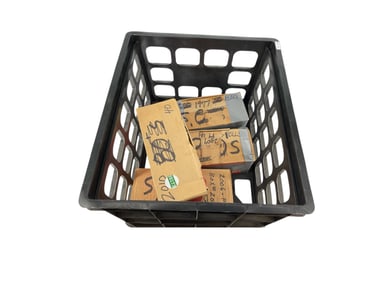 Lincoln Memorial One-Cent Coins in Milk Crate