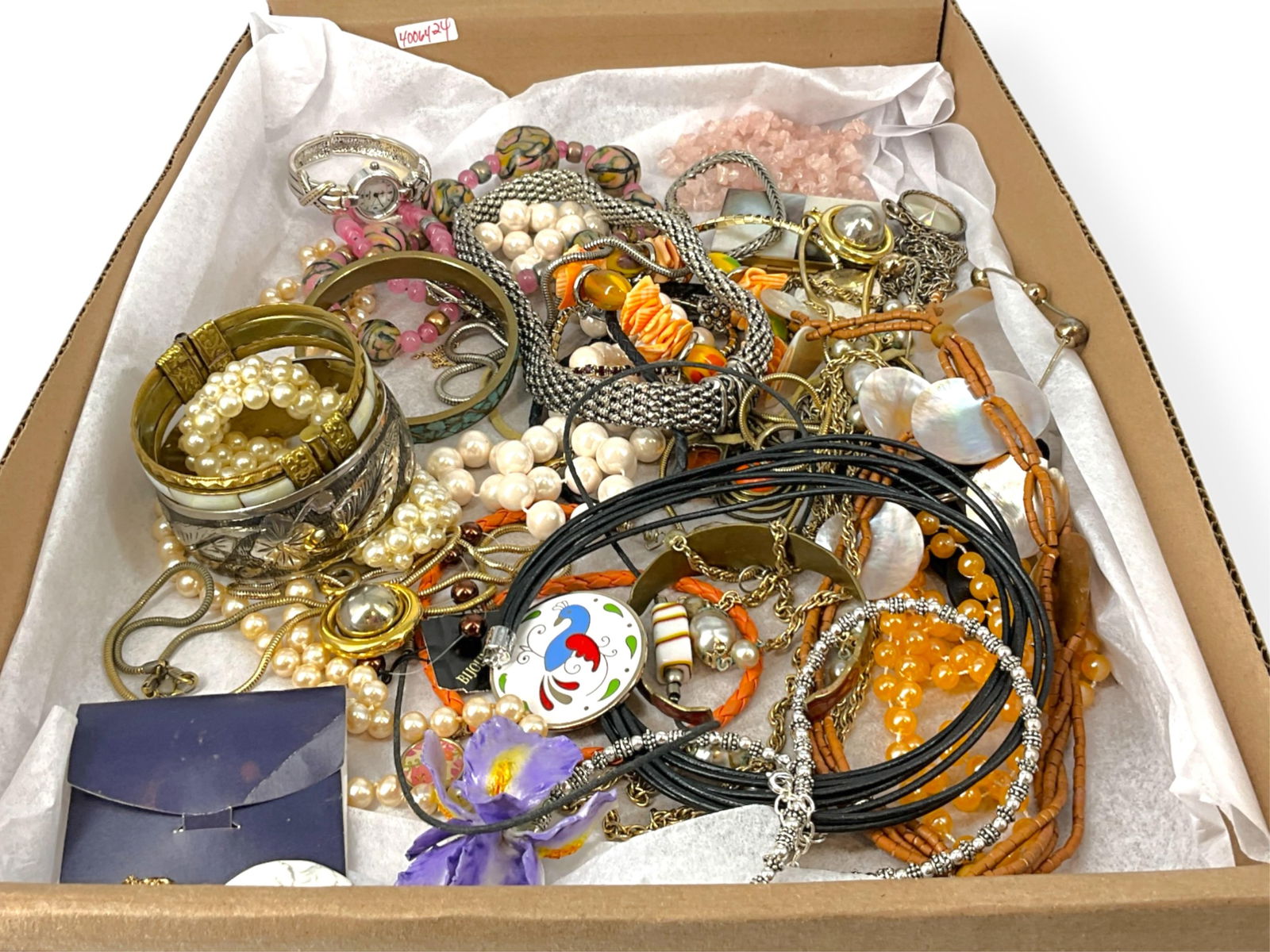 Talbot's Faux Pearl Strand, Rose Quartz Tumbled Bead Necklace, Over 15 Other Fashion Necklaces, (1 of 16)