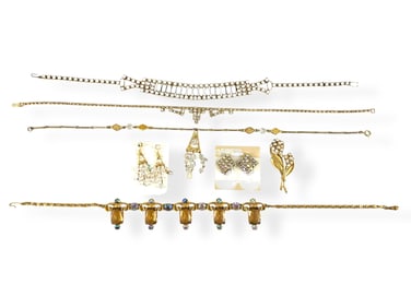 Sparkling Vintage Gold-Tone Fashion Jewelry
