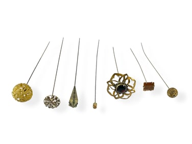 Seven Vintage Hatpins!!!