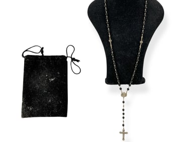 Sterling Silver & Onyx Rosary