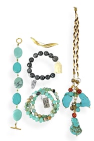 Fancy Howlite & Turquoise Necklace, Howlite Bracelet, Obsidian Bracelet, Agate & Crystal Bracelets,