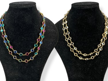 Two Pretty Swarovski Necklaces in Long Length