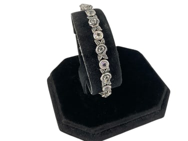 Sterling Silver Roses Bracelet