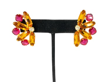 Pretty Vintage Fashion Earrings in Vibrant Colors