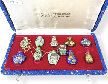 Boxed CloisonnÈ Pendant Set