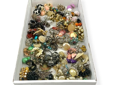 Over 50 Pair of Vintage Fashion Earrings!