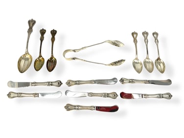 Old Colonial Sterling Silver pieces By Towel