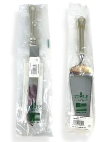 Old Newbury Sterling Handled Cake Server & Knife From International Sterling