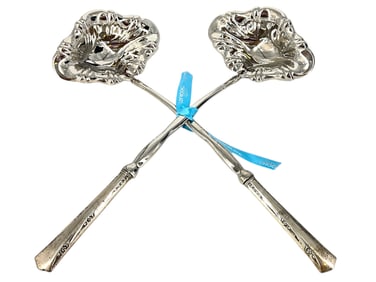Two Matching Silver-Tone Vintage Ladles
